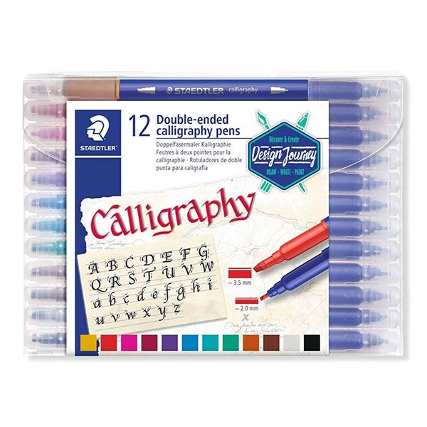 Staedtler Double-ended calligraphy pen, box of 12