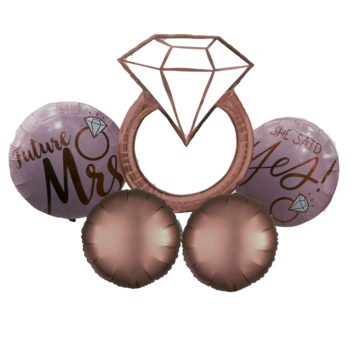 Rose Gold Engagement Balloon Set 5 Pieces Shop Today Get It