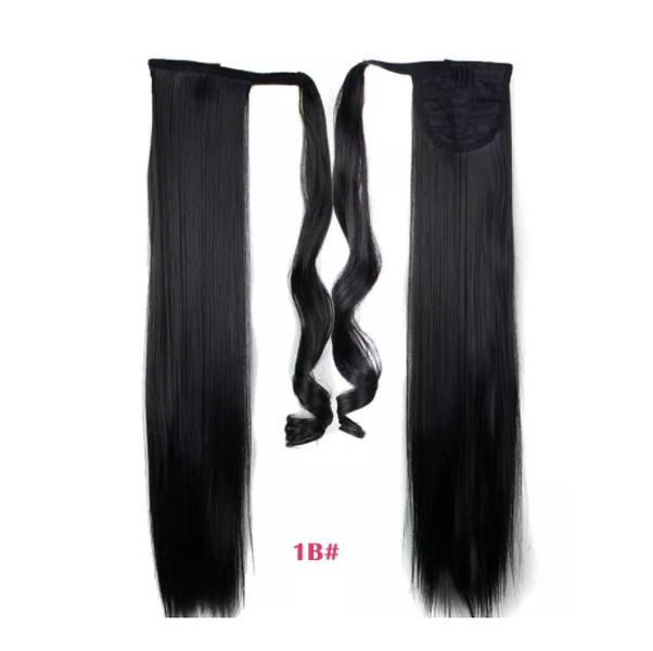 Ponytail Extension Wraparound Black