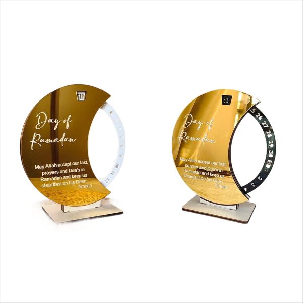 Ramadan Calendar,Ramadan Countdown Ornament,Gold&amp;Silver