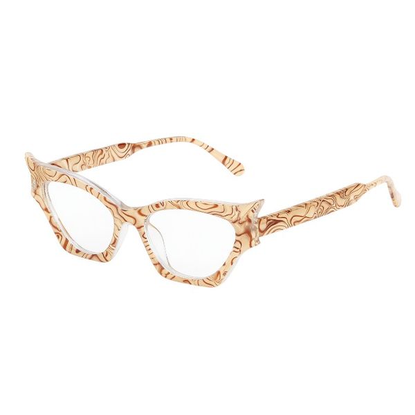 Bold Vintage-Inspired Cat-Eye Clear Lens Glasses - Multicolor