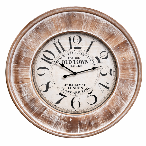 JJ Old Town Rustic Farmhouse Wall Clock,Heritage Old Town Decorative