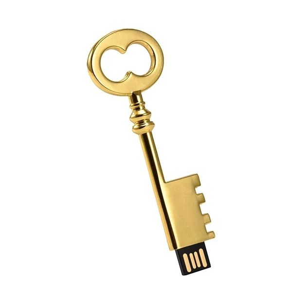 Gold Key USB 2.0 Flash Drive 16GB Memory Stick Gift