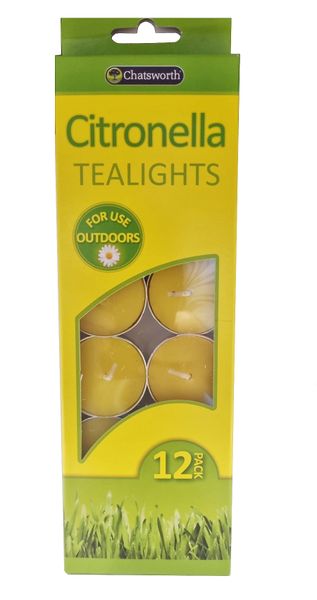 Chatsworth Citronella Tealight Candles 12-Pack