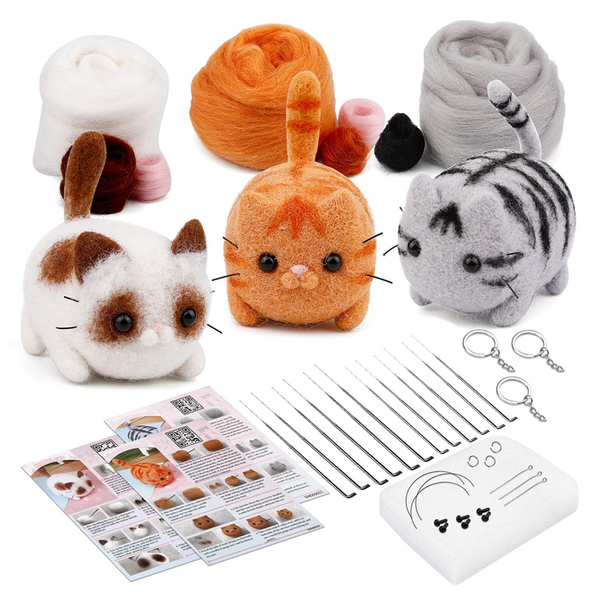 Needle Felting Kits,Needle Felting Kit with Instructions,Needle Felting Pad