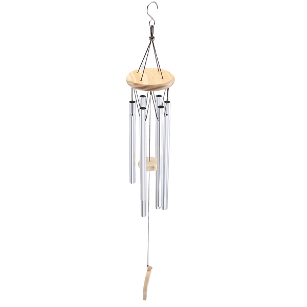 Wind Chimes for Outside, Woodstock Chimes With S Hook Wood Pendant