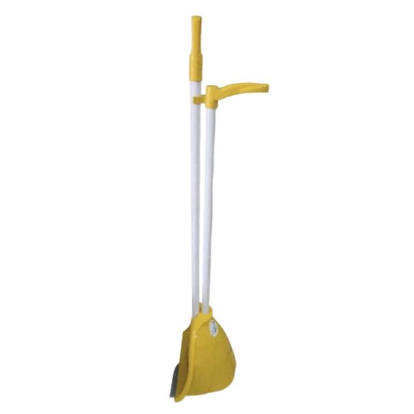 Yellow Long Handle Lobby Brush &amp; Scoop Oval - Cleaning Set
