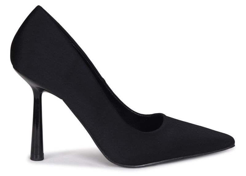 Linzi Ladies - ADENA Lycra Heels - Black Lycra