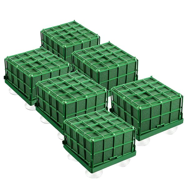 6 Pieces Floral Foam Cage Flower Holder With Floral Foam And Suction Cup
