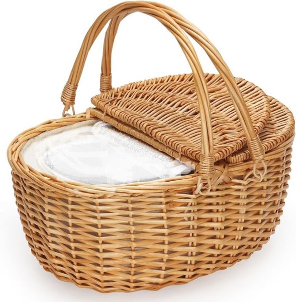Luxury Cane Picnic Basket