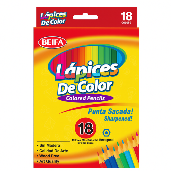 BEIFA 18 Colors Lápices De Color Colored Pencils