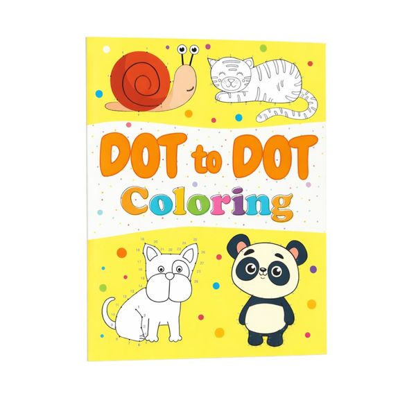 Playful Animal Theme Coloring Book With Tracing Activities - Yellow