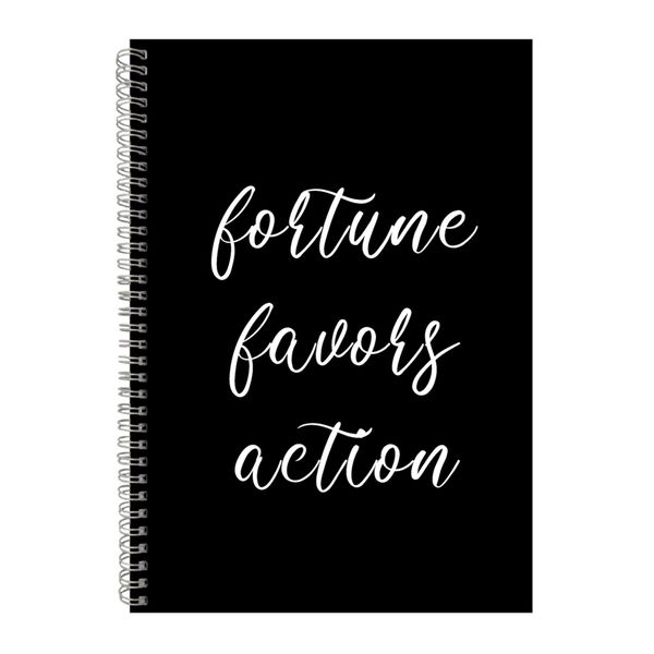 Action A4 Notebook Spiral Lined Motivational Saying Graphic Notepad Gift247