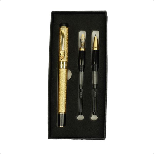 Luxury Fountain Pen Set with 3 Different Nibs Iridium Extra Fine Nib Metal