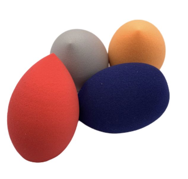 Medium Beauty Blending Makeup Blender Sponges Dark - Pack Of 4