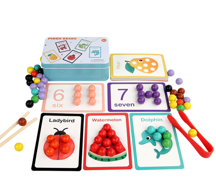 Double Children's Enlightenment Bead Number Color Matching Training Tool