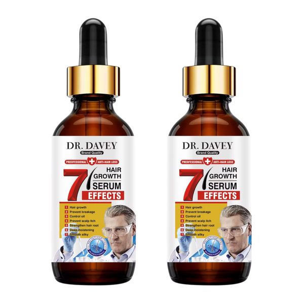 2 Pack-Dr Davey 7 Effects Anti-Hair Loss Anti-Dandruff Hair Growth Oil 60ml