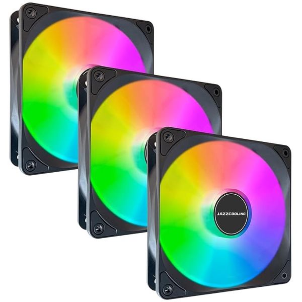 RGB Computer Case Cooling Fan Kit with controller and remote - 3 FANS 120mm