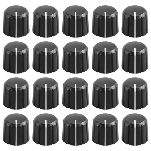20Pcs Rotary Knob for 6mm Diameter D Type Shaft Guitar Volume Knob.