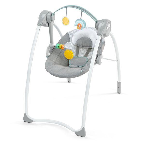 Ingenuity Sun Valley Milestone Swing - dual toy bars &amp; 6-speed motion