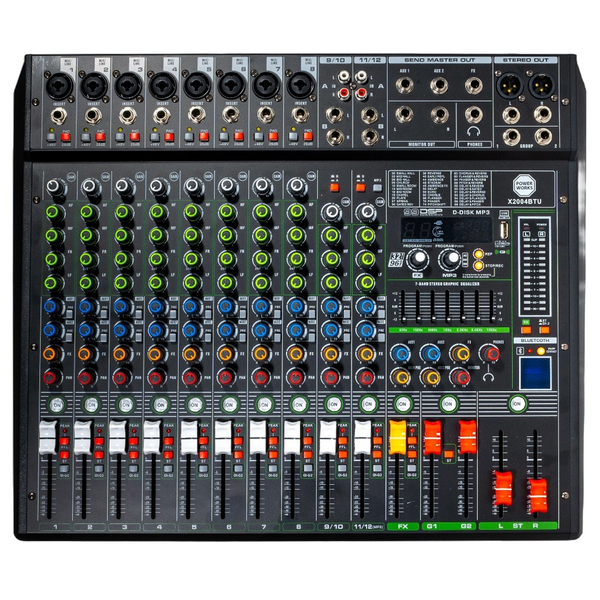 PowerWorks X2004BT-USB 8 Mono &amp; 2 Stereo Channel Analogue Mixer