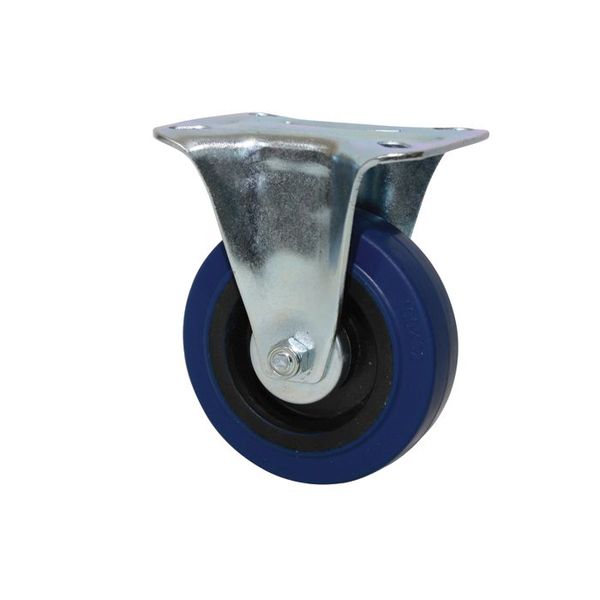 Caslad - Fixed Castor Elastic Rubber 100mm