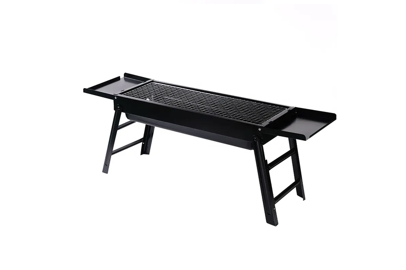 Large Foldable Charcoal Braai Grill With Fold Away Side Tables