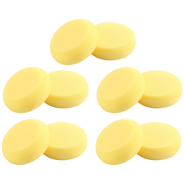 10pcs Round Synthetic Artist Paint Craft Sponges Yellow 2.75inch