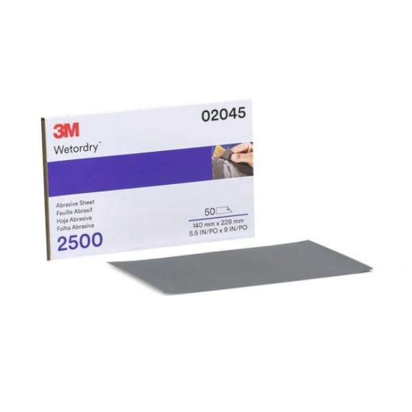 3M Wetordry Abrasive Sheet 401Q, 138 mm x 230 mm, 2500A