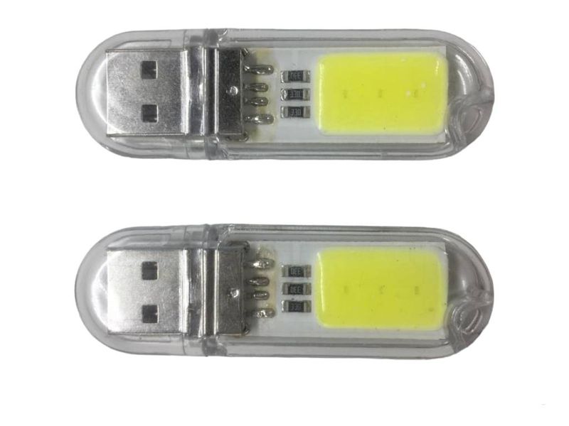 Portable Mini 3-LED USB Light - 2Piece