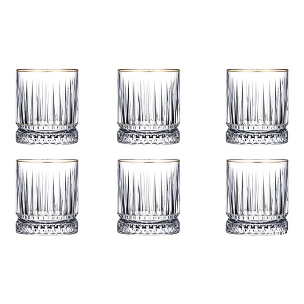 1988-10G-Cognac Glass With Gold Trim - 225ml - 6 Piece