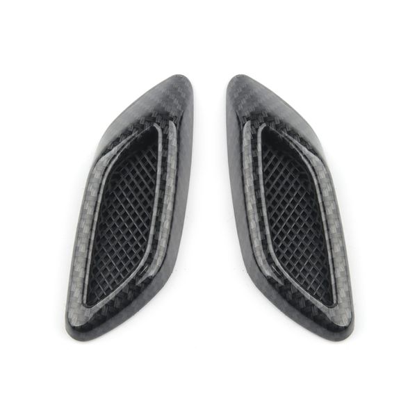 2Pcs Carbon Fiber Car Hood Frame Universal Decorative Cover