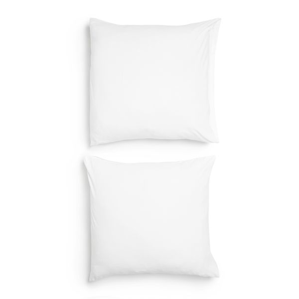 George &amp; Mason - Microfibre Continental 2 Pack Pillowcases - White