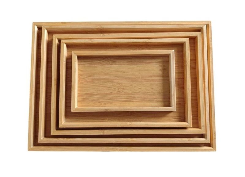 Bamboo Serving Trays - 5 Piece