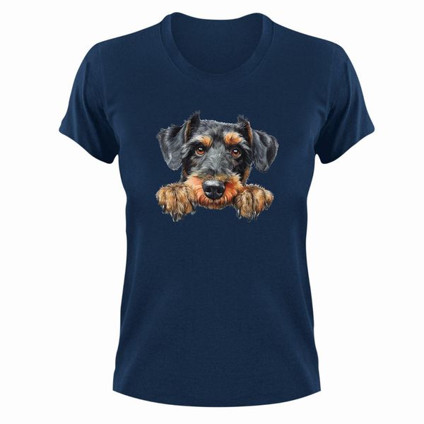 Airedale Terrier T-Shirt Gift Navy Christmas Birthday Present 332