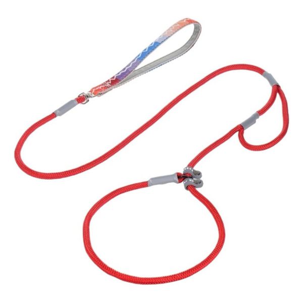 1.4M Dog Slip Leash Collar Set with Double Handles for Training
