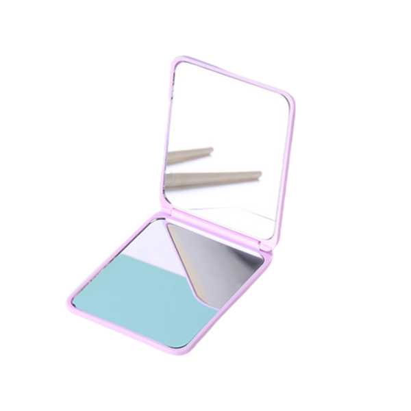 1 Piece Dual-Sided Mini Pocket Cosmetic Flip Mirror - Black