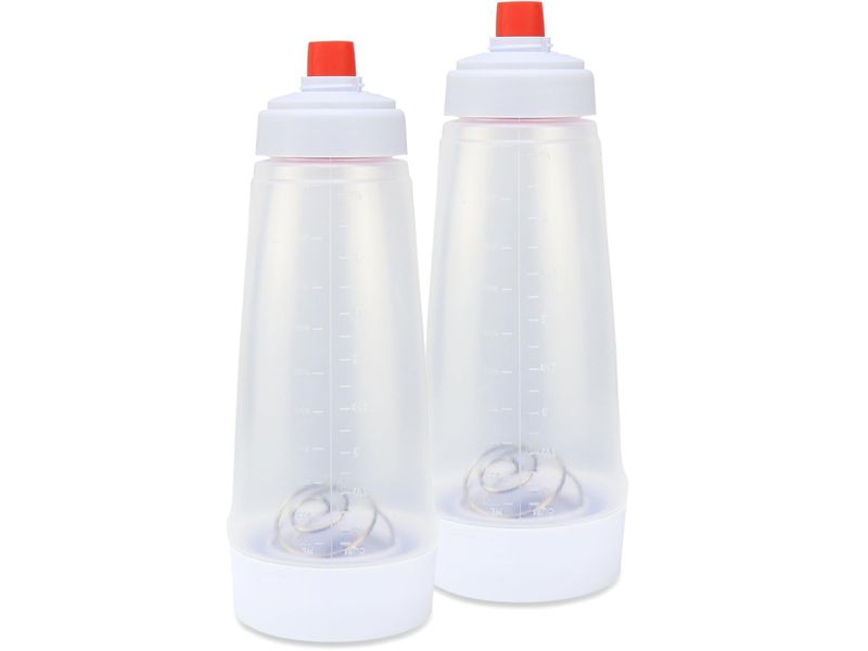 2 Pack Batter Mixer and Dispenser with Whisk Ball