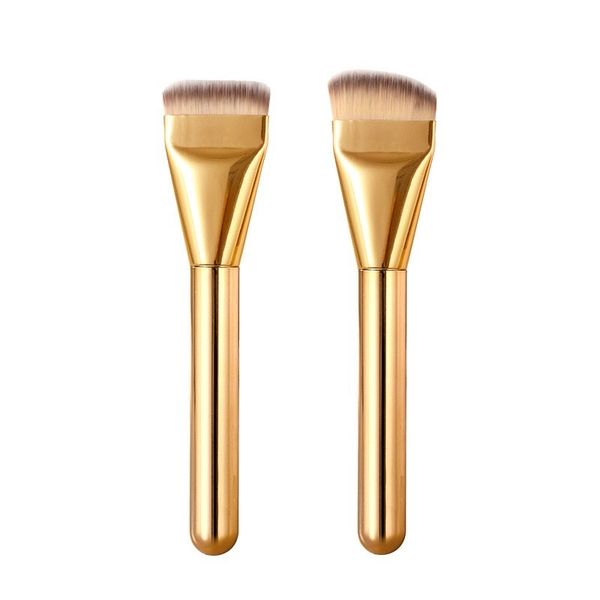 Foundation Brush Set - Flat &amp; Angled Soft Synthetic Bristles Makeup Brush