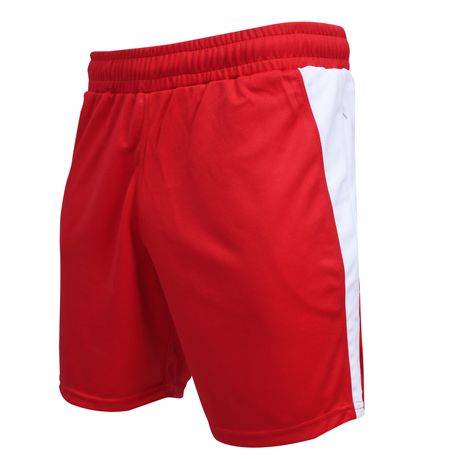 red and white gym shorts