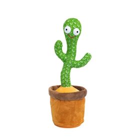 Rechargeable Electronic Dancing Cactus Plush Toy With Music & Lights ...