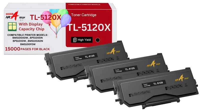 Black Toner Cartridge Compatible with Pantum TL-5120H/ TL-5120X 15K Page X3