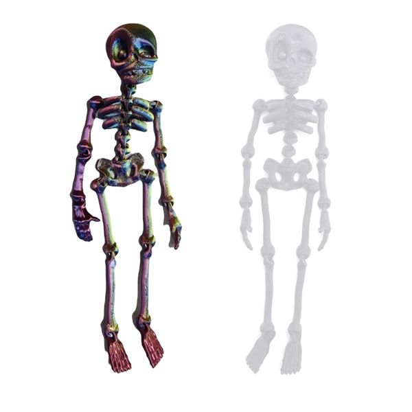 Toy 3D Printed Skeleton Fridge Magnets Toy Display Set Of 2 - 12cm