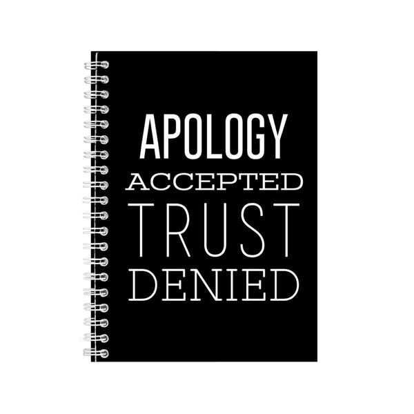 Trust A5 Notebook Spiral Lined Motivational Saying Graphic Notepad Gift 160