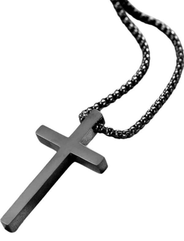 Men's Black Cross Charm Necklace Shop Today. Get it Tomorrow