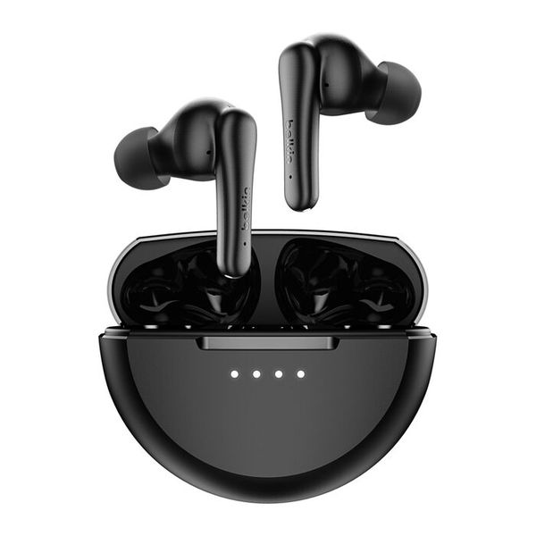 Belkin SoundForm Rhythm True Wireless Earphones with Built-in Microphone, USB-C Fast Charging, 28H Battery Life, IPX5 Water Resistance, Bluetooth