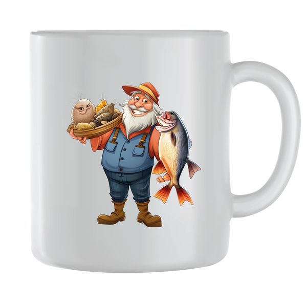 Happy Coffee Mugs for Men Women Trendy Fishing Lover Graphic Cup Present196