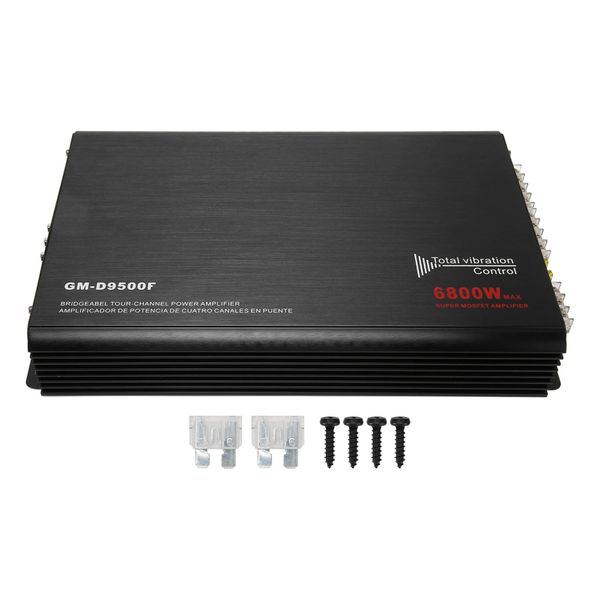 Car Audio Amplifier 6800W 4 Channel Subwoofer Speaker Amplifier 12V