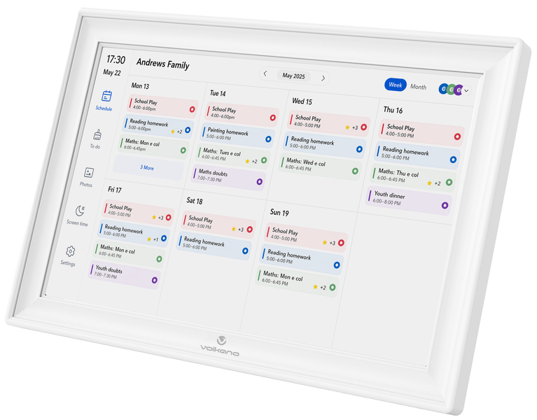 Volkano Agenda Series Smart Calendar Display and Digital Photo Frame 15.6"