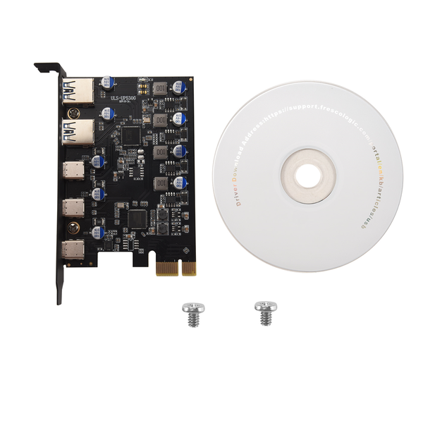 Pcie Expansion Card To 5 Port (3X Usb C 2X Usb 3 0-A ) For Windows 10